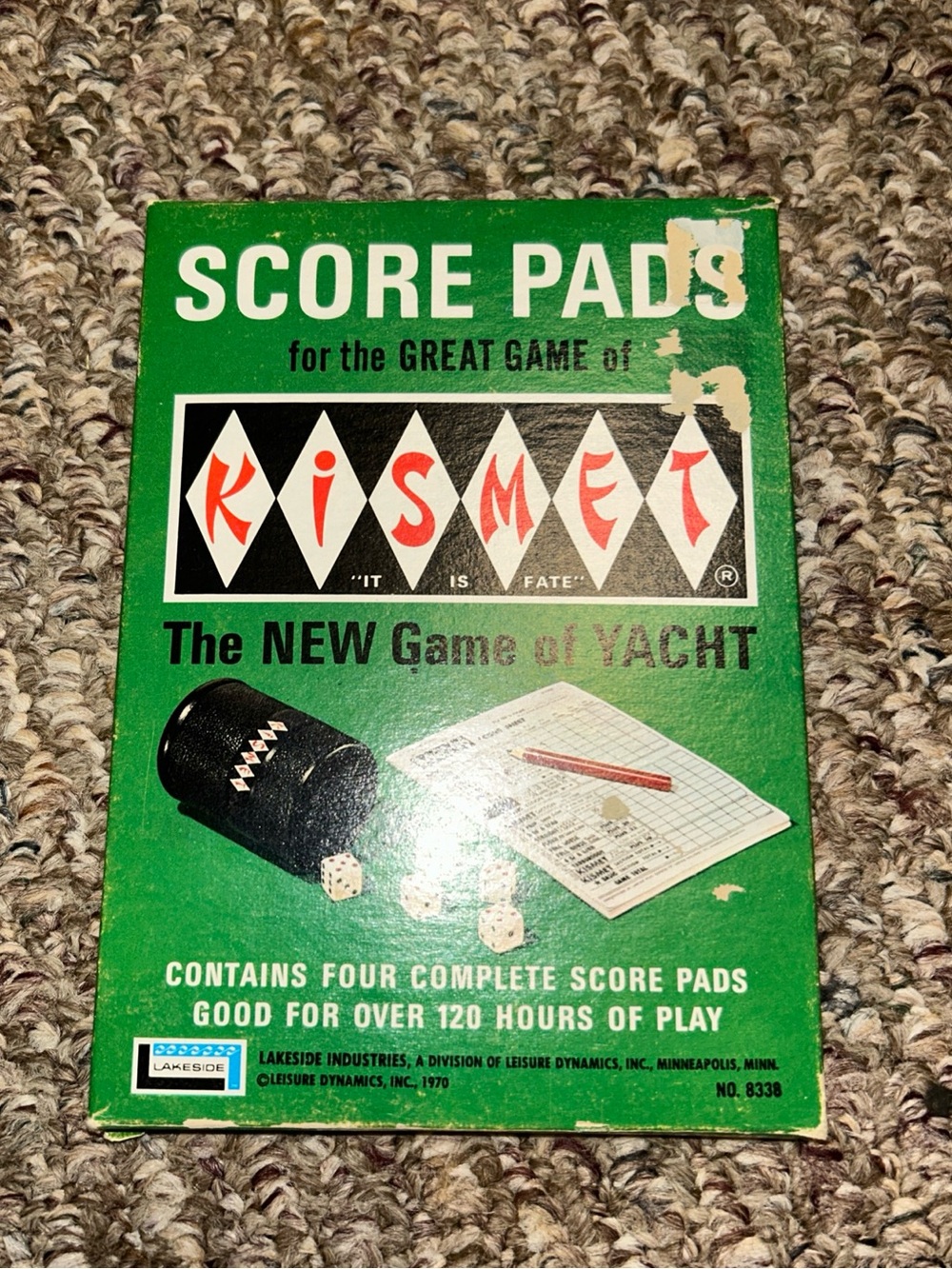 1970 Lakeside Industries Kismet Game Score Pads (4 Pads W/25 Sheets Each)